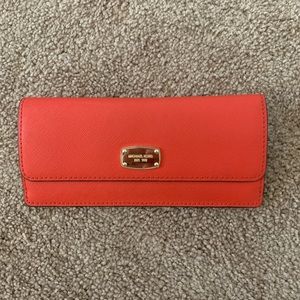 Michael Kors orange wallet